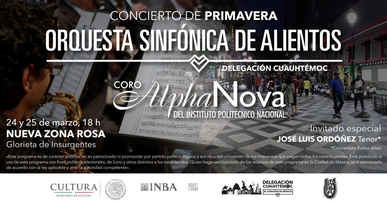 Concierto de Primavera | Orquesta Sinfónica de Alientos de la Delegación Cuauhtémoc